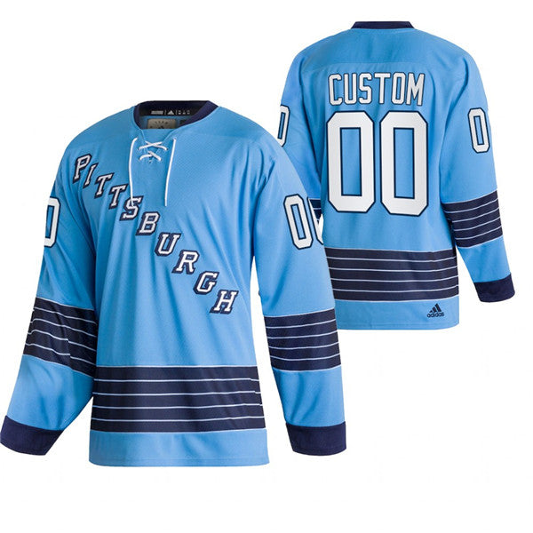Custom Pittsburgh Penguins blue jersey