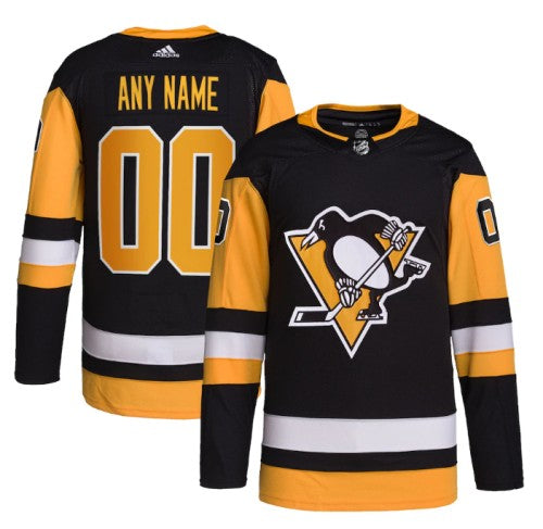 Custom Pittsburgh Penguins black Home jersey