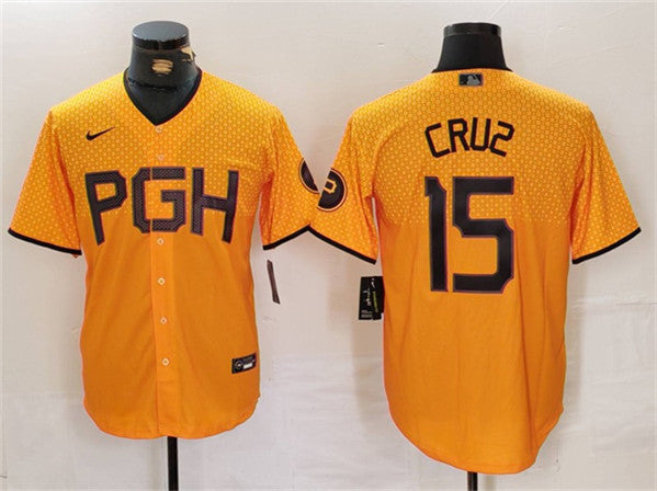 Oneil Cruz Pittsburgh Pirates gold City Connect jersey