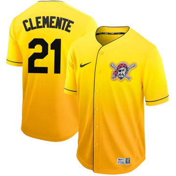 Roberto Clemente Pittsburgh Pirates gold jersey