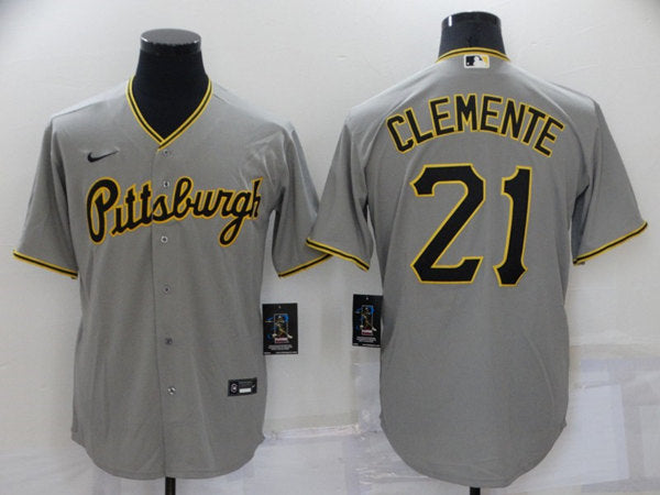 Roberto Clemente Pittsburgh Pirates grey jersey
