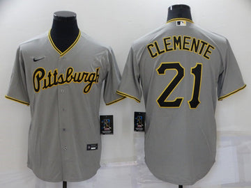 Roberto Clemente Pittsburgh Pirates grey jersey