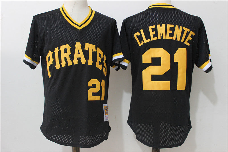 Roberto Clemente Pittsburgh Pirates black Authentic jersey