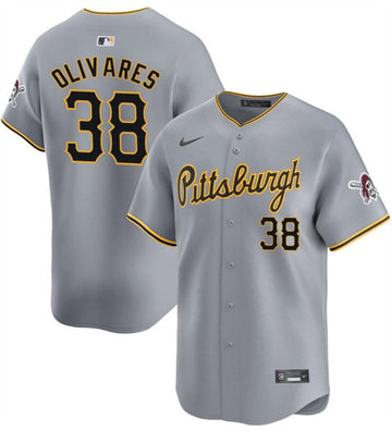 Edward Olivares Pittsburgh Pirates gray Away jersey