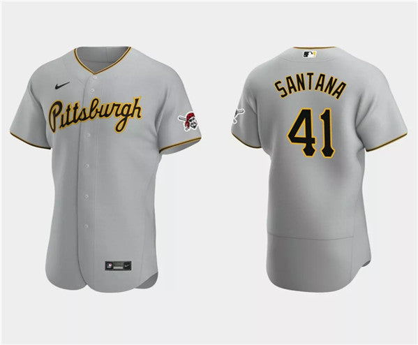 Carlos Santana Pittsburgh Pirates gray jersey