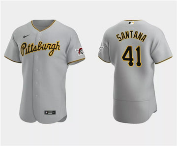 Carlos Santana Pittsburgh Pirates gray jersey