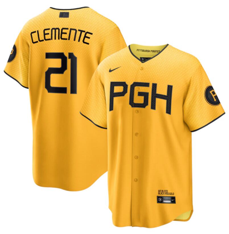 Pittsburgh Pirates gold City Connect jersey