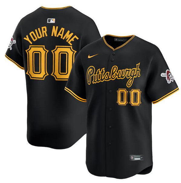 Custom Pittsburgh Pirates black Alternate jersey