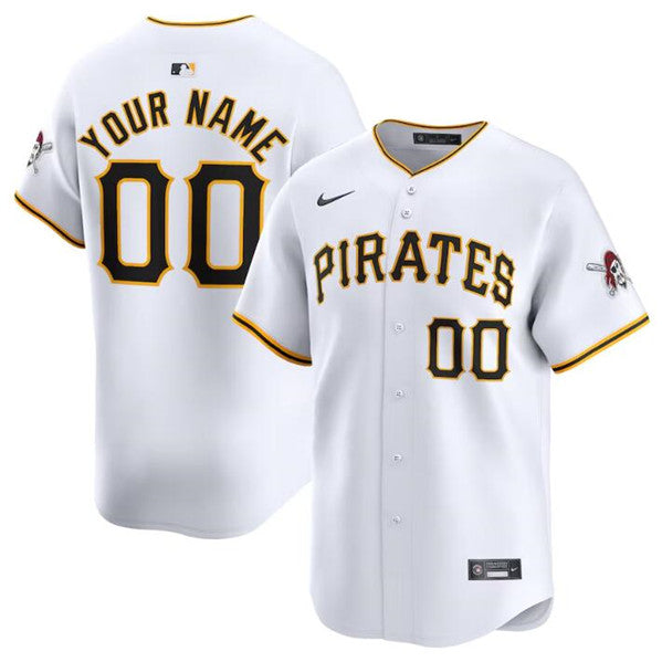 Custom Pittsburgh Pirates white Home jersey