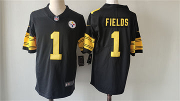 Justin Fields Pittsburgh Steelers black Color Rush jersey