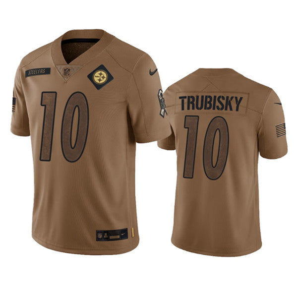 Mitch Trubisky Pittsburgh Steelers brown Salute To Service jersey