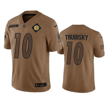 Mitch Trubisky Pittsburgh Steelers brown Salute To Service jersey