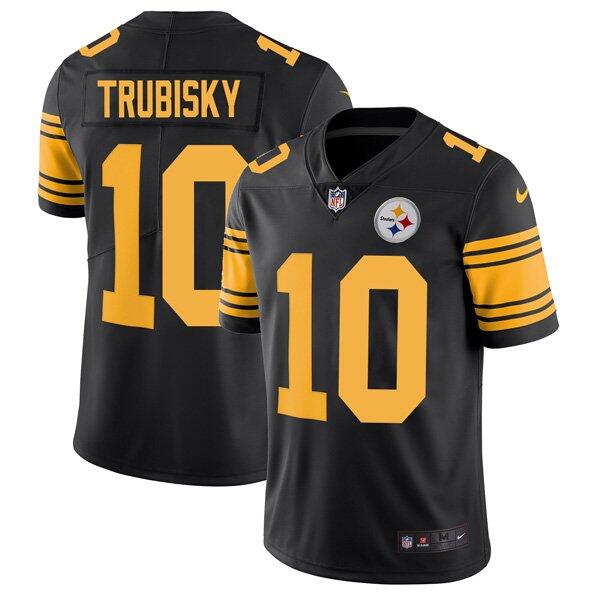 Mitchell Trubisky Pittsburgh Steelers black Color Rush jersey