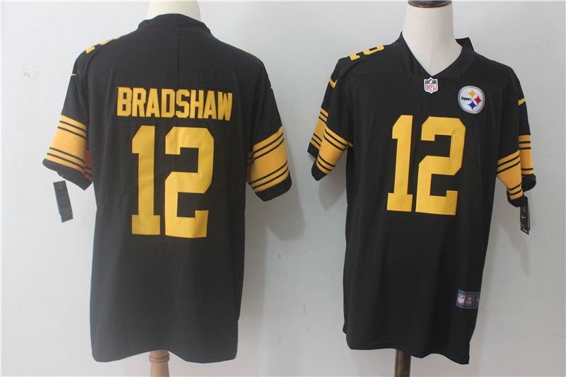 Terry Bradshaw Pittsburgh Steelers black jersey