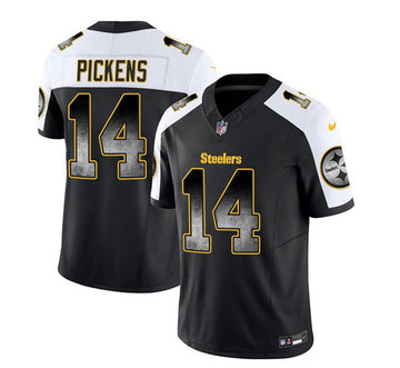 George Pickens Pittsburgh Steelers black-white FUSE jersey