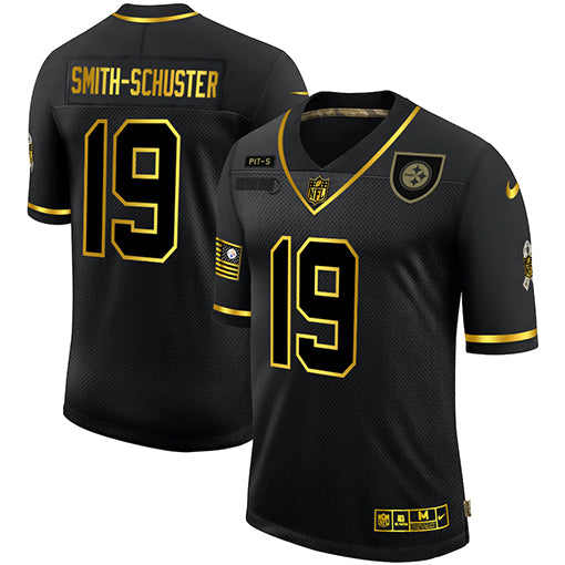 JuJu Smith-Schuster Pittsburgh Steelers black-gold Salute To Service jersey