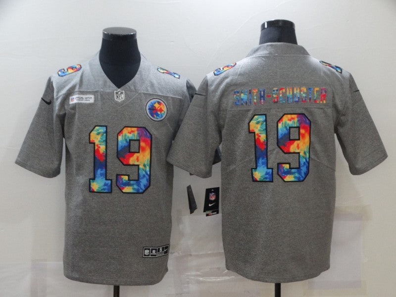 JuJu Smith-Schuster Pittsburgh Steelers grey jersey