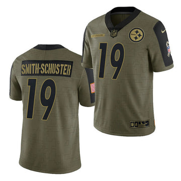 JuJu Smith-Schuster Pittsburgh Steelers olive Salute To Service jersey
