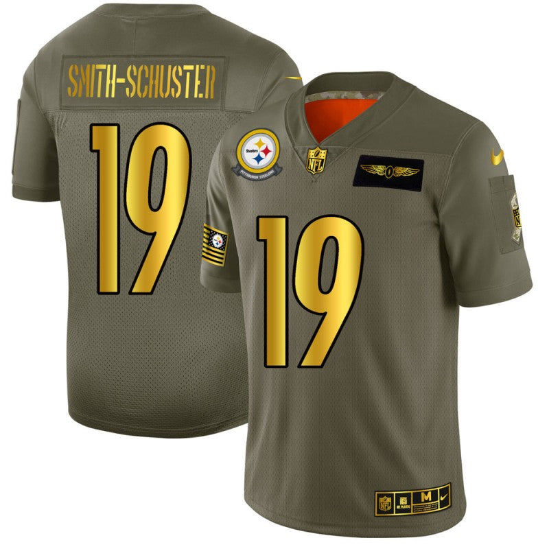 JuJu Smith-Schuster Pittsburgh Steelers olive-gold Salute To Service jersey