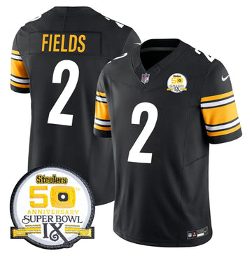 Justin Fields Pittsburgh Steelers black FUSE jersey