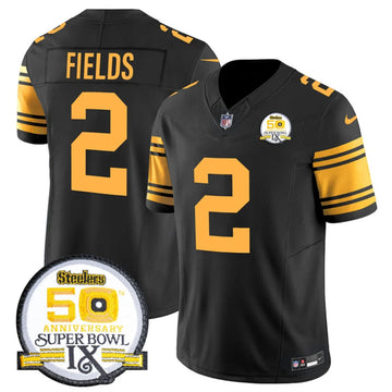 Justin Fields Pittsburgh Steelers black Color Rush jersey