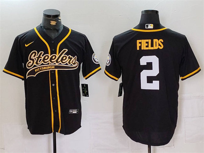 Justin Fields Pittsburgh Steelers black jersey