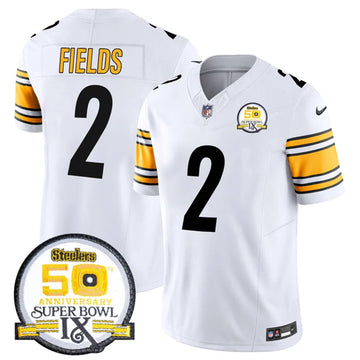 Justin Fields Pittsburgh Steelers white FUSE jersey