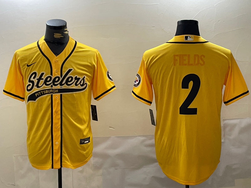 Justin Fields Pittsburgh Steelers yellow jersey