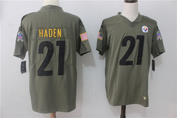 Joe Haden Pittsburgh Steelers olive Salute To Service jersey