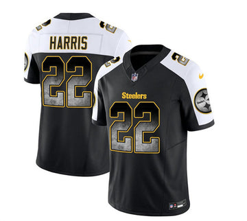 Najee Harris Pittsburgh Steelers black-white FUSE jersey