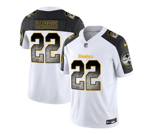 Najee Harris Pittsburgh Steelers white-black FUSE jersey
