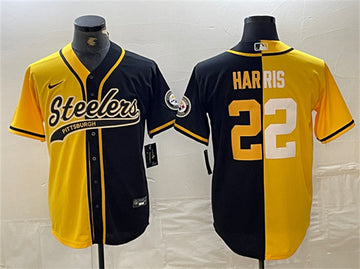 Najee Harris Pittsburgh Steelers yellow-black Split jersey