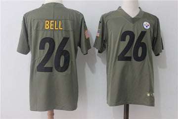 Le'Veon Bell Pittsburgh Steelers olive Salute To Service jersey