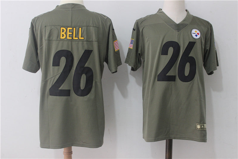 Le'Veon Bell Pittsburgh Steelers olive Salute To Service jersey