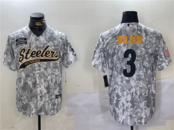 Russell Wilson Pittsburgh Steelers camo Salute To Service jersey