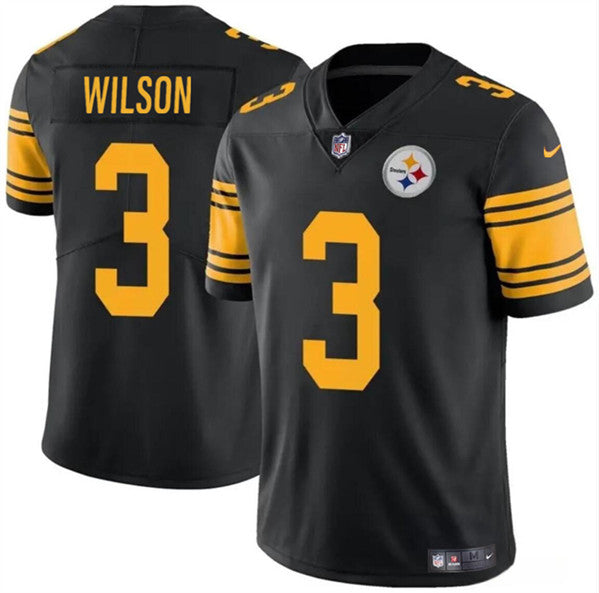 Russell Wilson Pittsburgh Steelers black Color Rush jersey