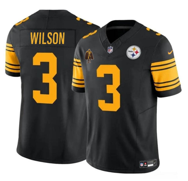 Russell Wilson Pittsburgh Steelers black Color Rush jersey