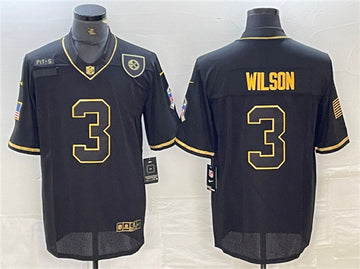 Russell Wilson Pittsburgh Steelers black-gold Salute To Service jersey