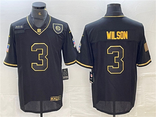 Russell Wilson Pittsburgh Steelers black-gold Salute To Service jersey