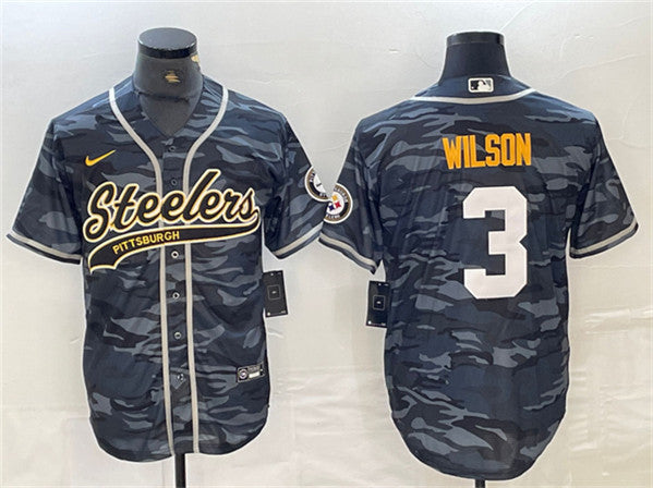Russell Wilson Pittsburgh Steelers gray Camo jersey