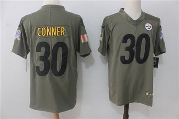 James Conner Pittsburgh Steelers olive Salute To Service jersey