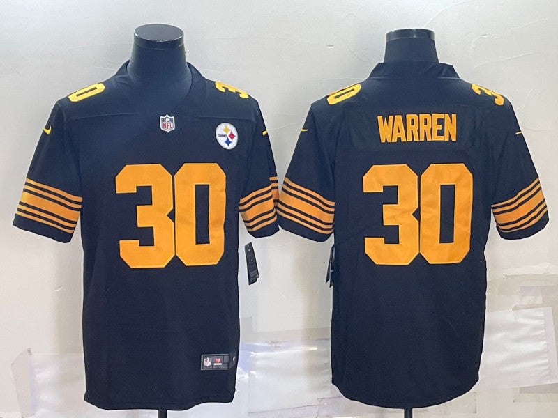 Jaylen Warren Pittsburgh Steelers black Color Rush jersey