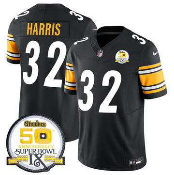 Franco Harris Pittsburgh Steelers black FUSE jersey