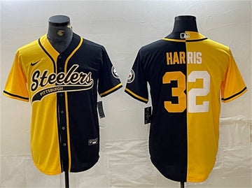 Franco Harris Pittsburgh Steelers yellow-black Split jersey