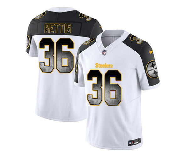 Jerome Bettis Pittsburgh Steelers white-black FUSE jersey