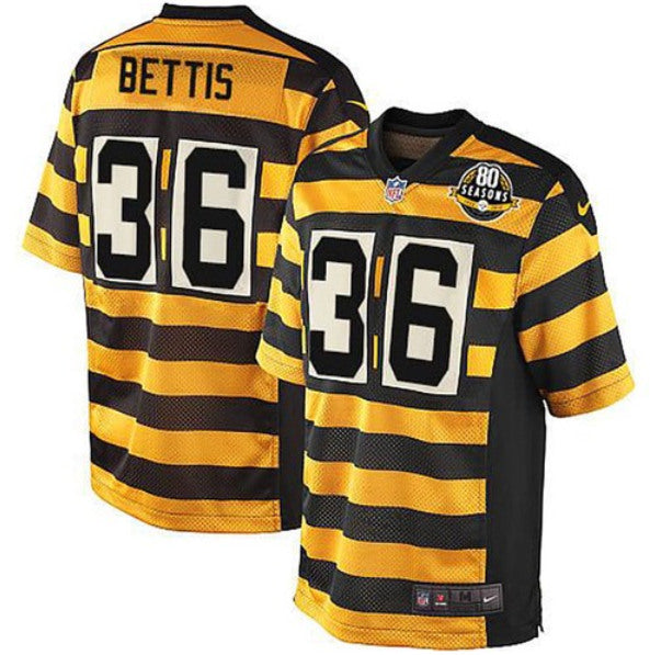 Jerome Bettis Pittsburgh Steelers yellow-black Throwback jersey