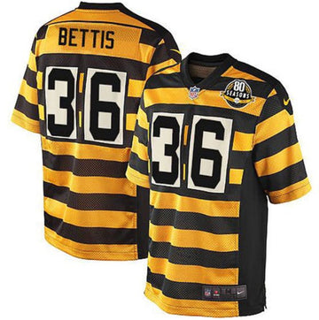 Jerome Bettis Pittsburgh Steelers yellow-black Throwback jersey