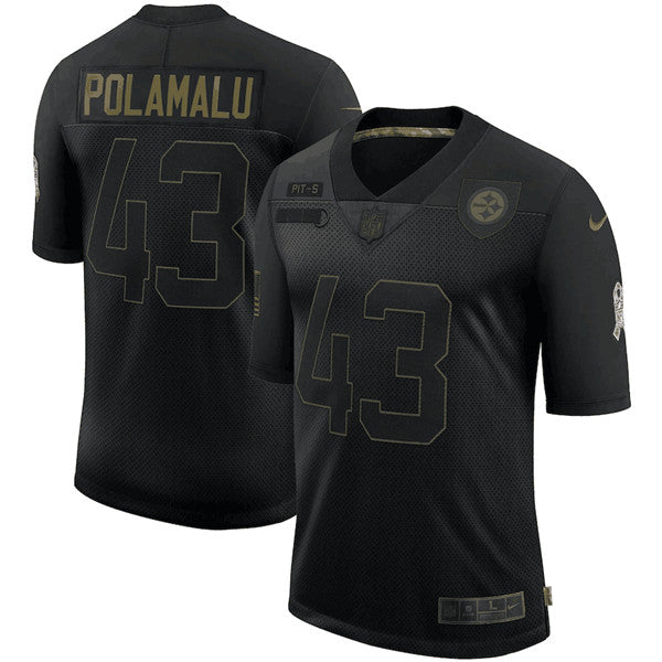 Troy Polamalu Pittsburgh Steelers black Salute To Service jersey