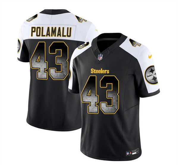 Troy Polamalu Pittsburgh Steelers black-white FUSE jersey