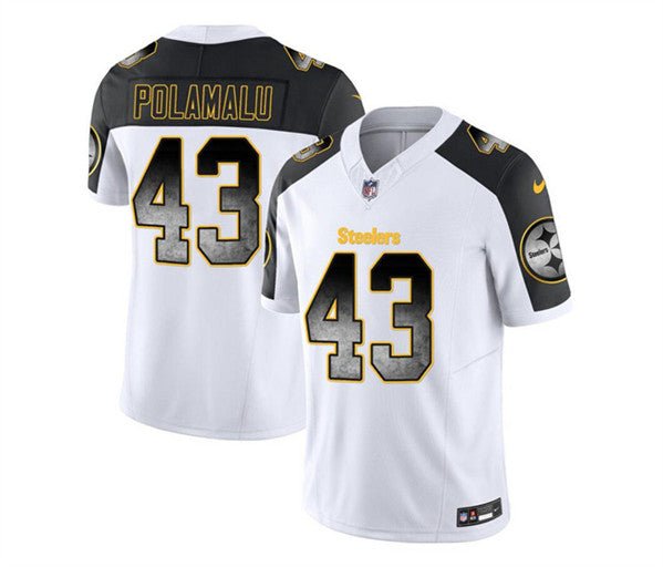 Troy Polamalu Pittsburgh Steelers white-black FUSE jersey